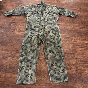 Vintage Gander Mountain Duck Hunter Camouflage Coveralls XL-R Hunting Outdoors
